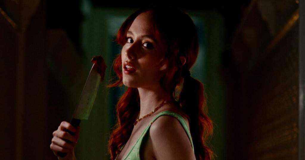 Ash with a knife in Cannibal Mukbang