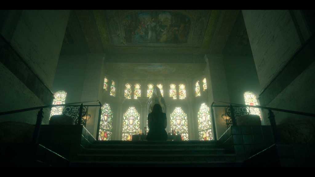 Church scene in Saint Clare