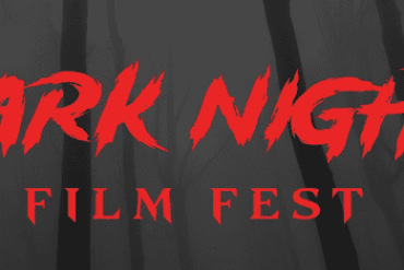 Haunted forest with eerie shadows for Dark Nights Film Fest promotion.