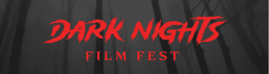 Haunted forest with eerie shadows for Dark Nights Film Fest promotion.