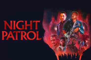 Night Patrol 2026 movie poster with armed characters and urban night scene.