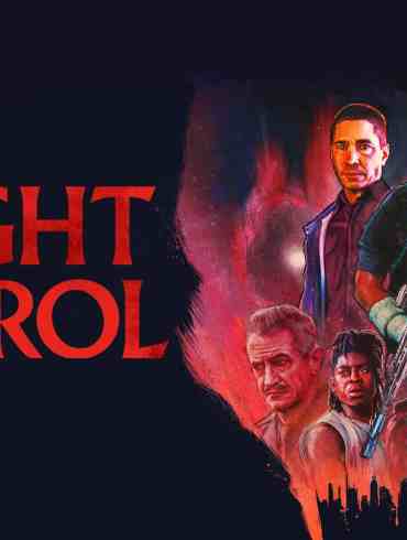 Night Patrol 2026 movie poster with armed characters and urban night scene.