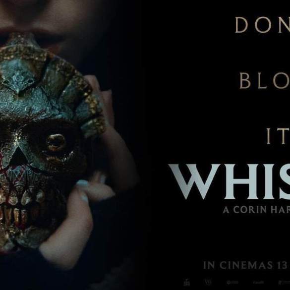 Don't Blow It Whistle movie poster with a creepy skull mask and dark background.