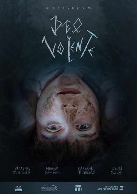 Upside-down image of a young person's face with the title 'Red Taint' in a horror style.
